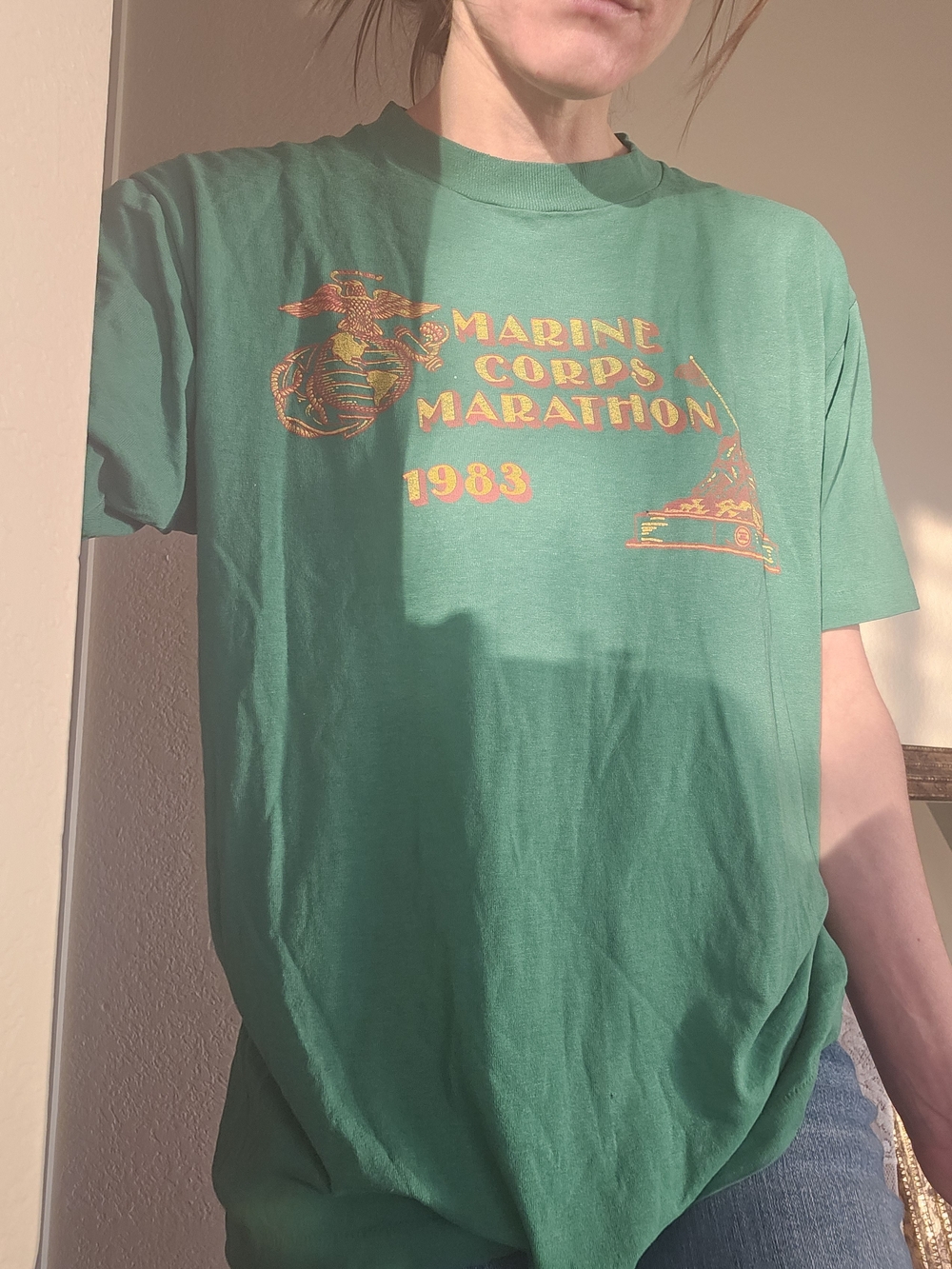Vintage 1983 Marine Corps Marathon Single Stitch Shirt